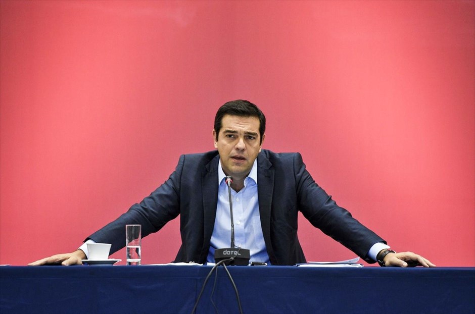 Συνέντευξη Τύπου του Αλέξη Τσίπρα στην 80η ΔΕΘ . Ο πρόεδρος του ΣΥΡΙΖΑ, Αλέξης Τσίπρας, απαντά σε ερώτηση κατά τη συνέντευξη Τύπου που παραχώρησε στο πλαίσιο της 80ης ΔΕΘ, τη Δευτέρα 7 Σεπτεμβρίου 2015, στη Θεσσαλονίκη.