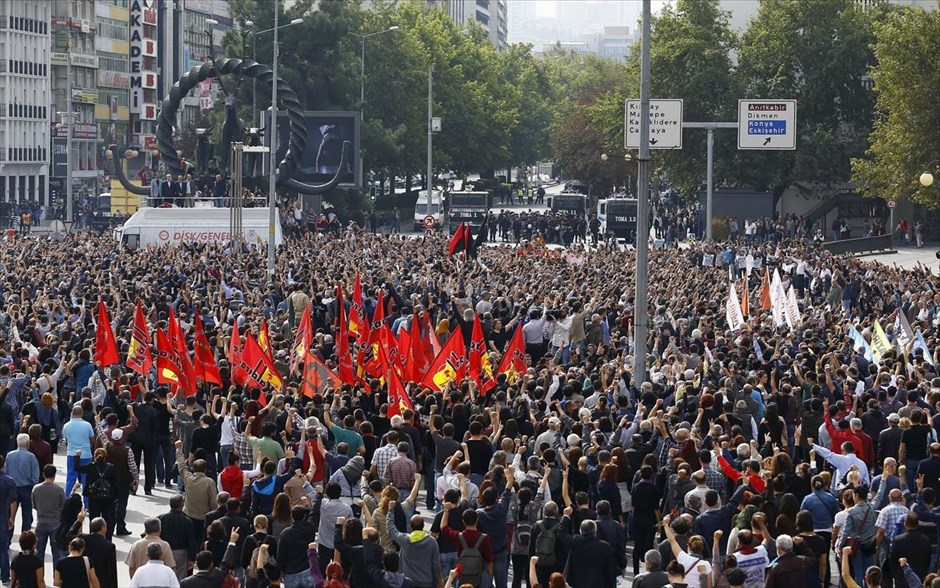Άγκυρα συγκέντρωση. Στιγμιότυπο από τη διαδήλωση στην Άγκυρα.