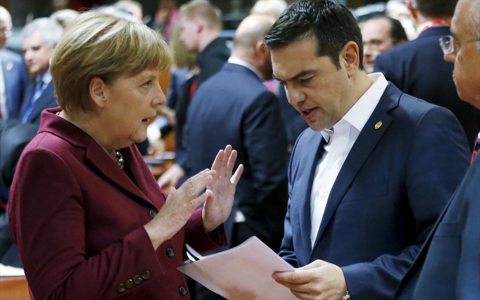 Μέρκελ - Τσίπρας. Η Άνγκελα Μέρκελ με τον Αλέξη Τσίπρα.