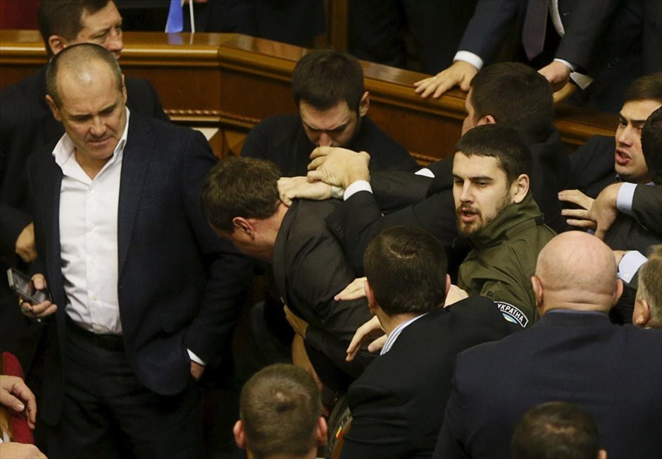 Ένταση στο κοινοβούλιο της Ουκρανίας. 