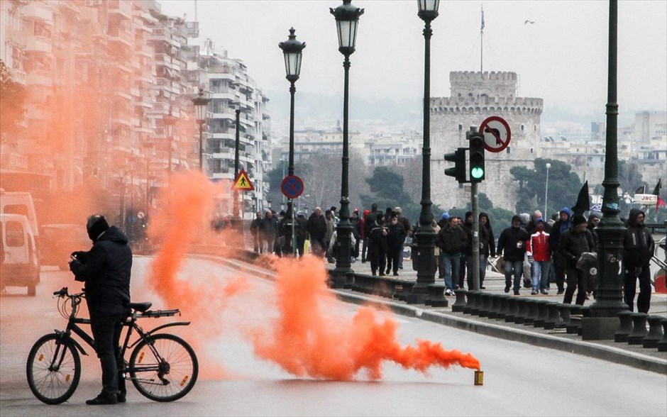 Διαμαρτυρία αγροτών και αλιέων στη Θεσσαλονίκη. 