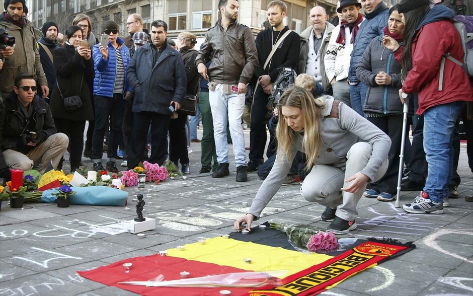 Εκδηλώσεις συμπαράστασης στο Βέλγιο. Εικόνα από τις Βρυξέλλες.