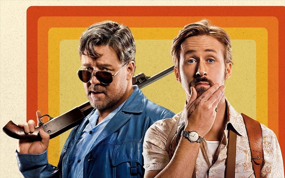 «The nice guys». «The nice guys»: Ένας ντετέκτιβ κι ένας μπράβος αναγκάζονται να συνεργαστούν, για να λύσουν την υπόθεση μιας αγνοούμενης κοπέλας και τον φαινομενικά ασύνδετο θάνατο μιας πορνοστάρ, στην κωμική νουάρ περιπέτεια μυστηρίου του Σέιν Μπλακ, με τους - βραβευμένους με Όσκαρ - Ράσελ Κρόου και Κιμ Μπάσιντζερ, τον - υποψήφιο για Όσκαρ - Ράιαν Γκόσλινγκ και τον Ματ Μπόουμερ. Κατά τη διάρκεια της έρευνάς τους, οι δύο άνδρες αποκαλύπτουν μια σοκαριστική συνομωσία, που φτάνει στους υψηλότερους κύκλους εξουσίας.