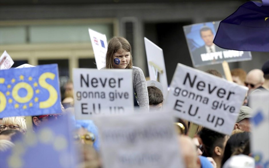 Λονδίνο- διαδηλώσεις κατά του Brexit. 