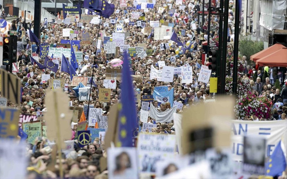 Λονδίνο- διαδηλώσεις κατά του Brexit. 