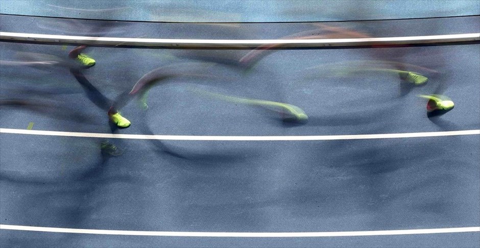 Στιγμιότυπα από τη δεύτερη εβδομάδα των Ολυμπιακών Αγώνων . Στιγμιότυπο από τα προκριματικά των 5 χλμ. ανδρών.&nbsp;