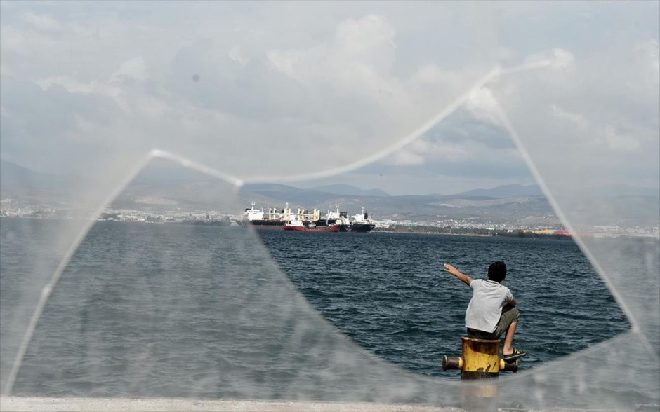 Καθημερινότητα στο Σκαραμαγκά . Στιγμιότυπο από το κέντρο φιλοξενίας προσφύγων στο Σκαραμαγκά.