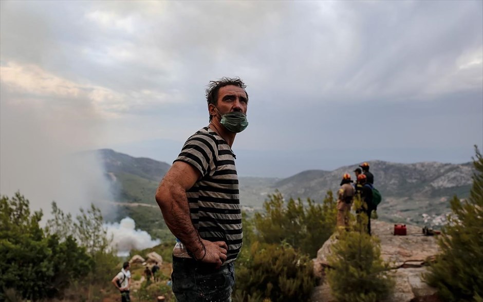 Πυρκαγιά στη Θάσο - Πυροσβεστική - Φωτιά. Ραχώνι,&nbsp; Θάσου.