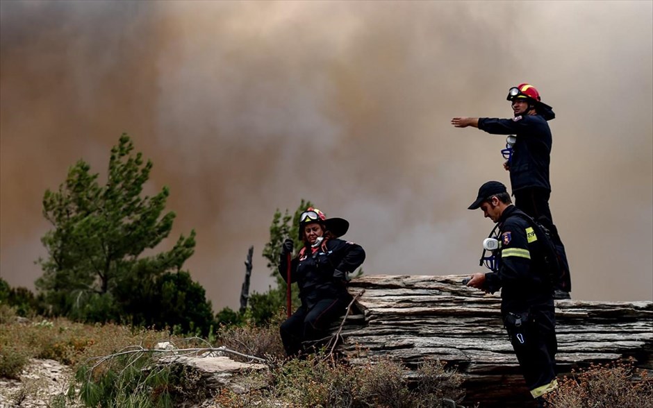 Πυρκαγιά στη Θάσο - Πυροσβεστική - Φωτιά. Ραχώνι, Θάσος.