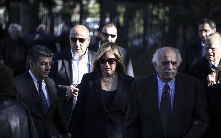 Κωστής Στεφανόπουλος - κηδεία. Η πρόεδρος του ΠΑΣΟΚ Φώφη Γεννηματά