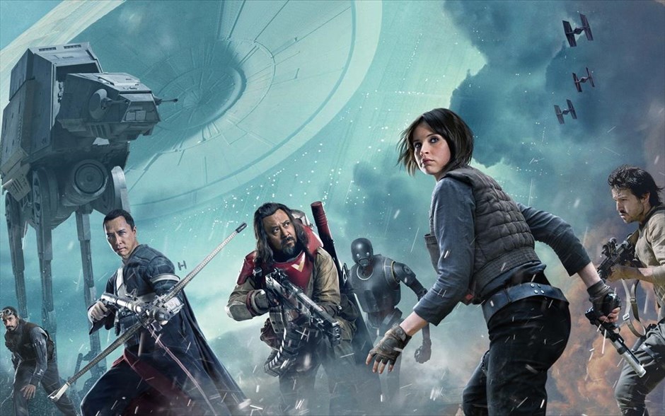 «Rogue one: A Star Wars story». «Rogue one: A Star Wars story»: Σε μια εποχή συγκρούσεων, μια ομάδα από απρόσμενους ήρωες, από συνηθισμένους ανθρώπους που καλούνται να κάνουν ασυνήθιστα πράγματα, ενώνει τις δυνάμεις της, για να κλέψει τα σχέδια του απόλυτου εργαλείου καταστροφής.