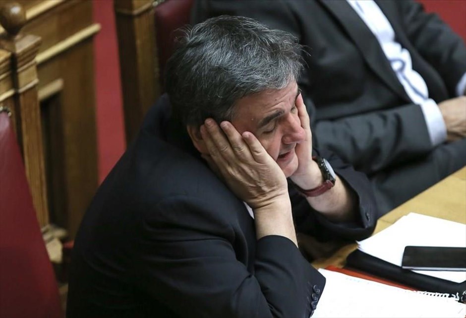 POY2016. Ο υπουργός Οικονομικών Ευκλείδης Τσακαλώτος σε στιγμιότυπο από τη συζήτηση&nbsp;για τον Προϋπολογισμό του 2017, στη Βουλή (10 Δεκεμβρίου).