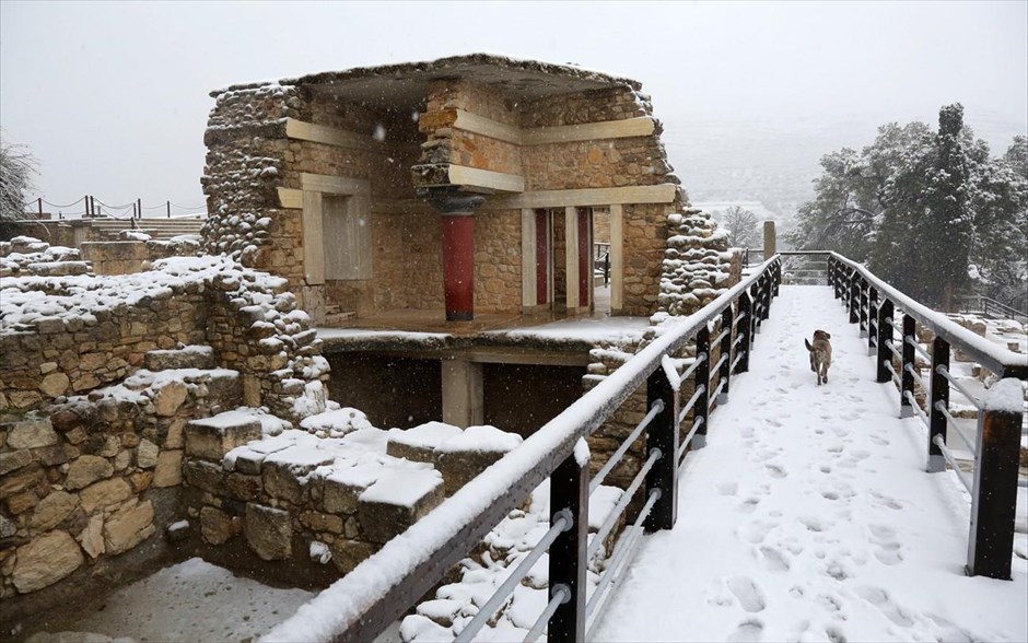 Καιρός - Χιόνι - Κρύο - Κρήτη - Κνωσσός . Κνωσσός, Κρήτη