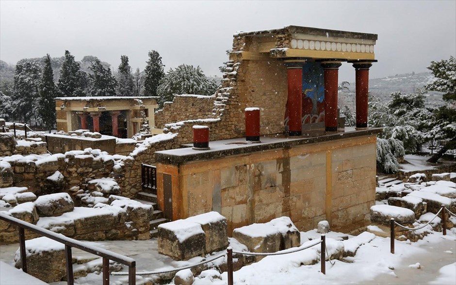 Καιρός - Χιόνι - Κρύο - Κρήτη - Κνωσσός . Κνωσσός, Κρήτη