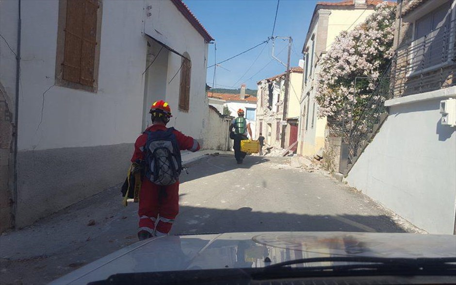 Σεισμός στη Λέσβο - Ελληνική Ομάδα Διάσωσης. Πλωμάρι
