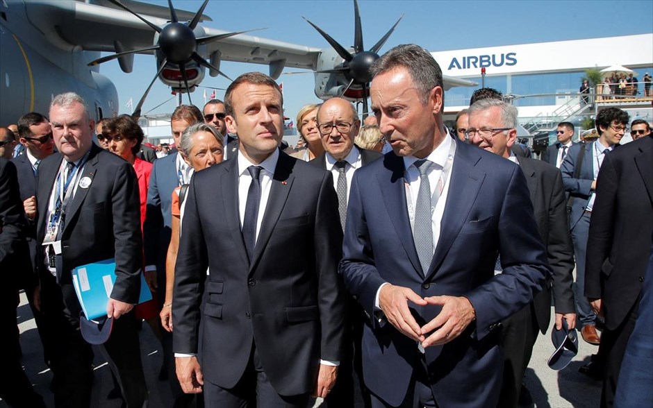 Paris Air Show  . Ο Γάλλος πρόεδρος Εμανουέλ Μακρόν