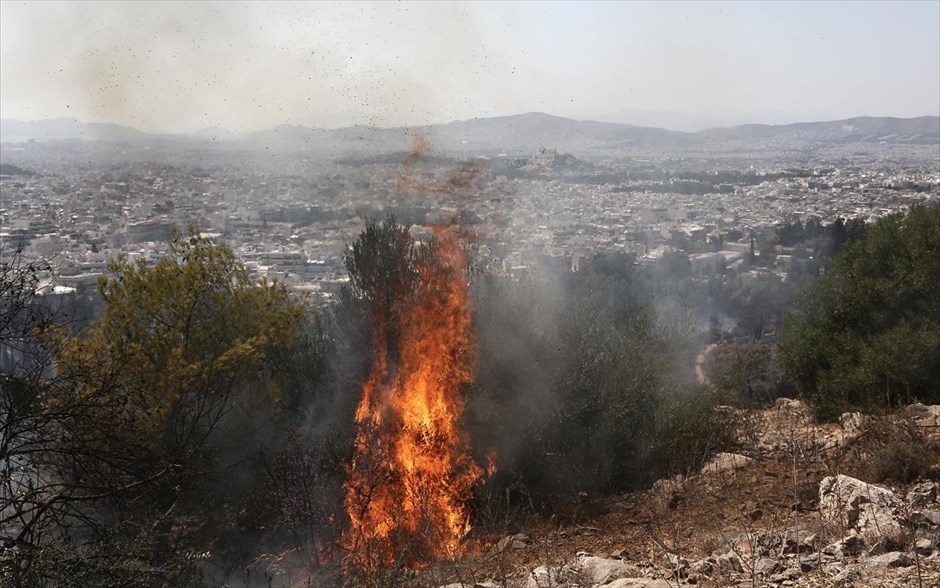 Πυρκαγιά- Σκοπευτήριο- Καισαριανή. 
