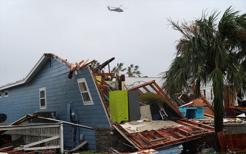 ΗΠΑ - Τέξας - Τυφώνας Χάρβεϊ. Ρόκπορτ
