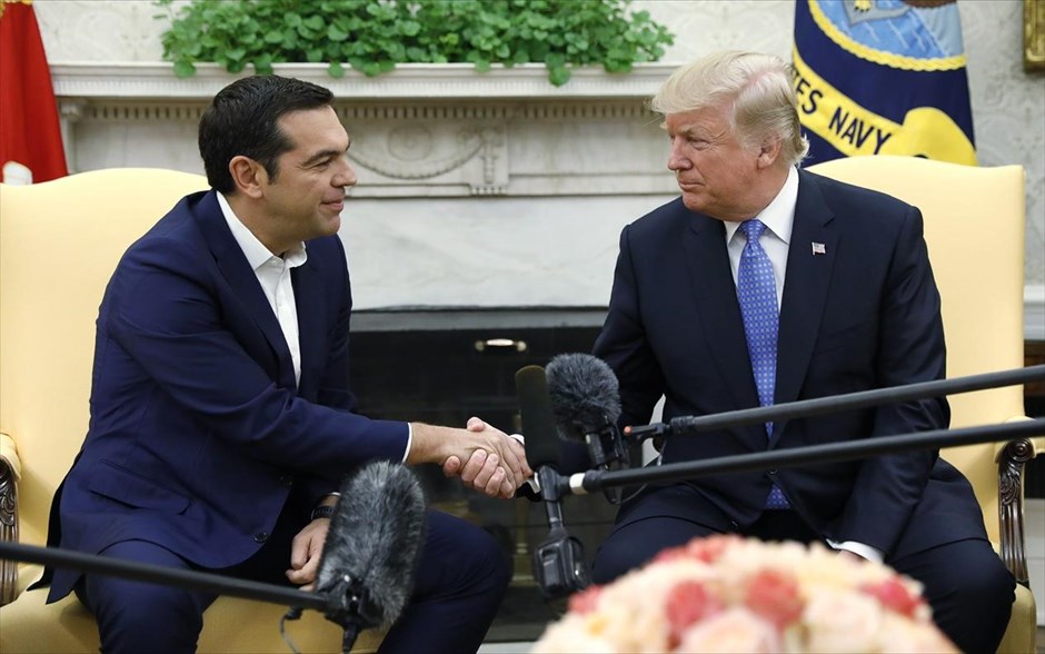 Αλέξης Τσίπρας - Ντόναλντ Τραμπ. 