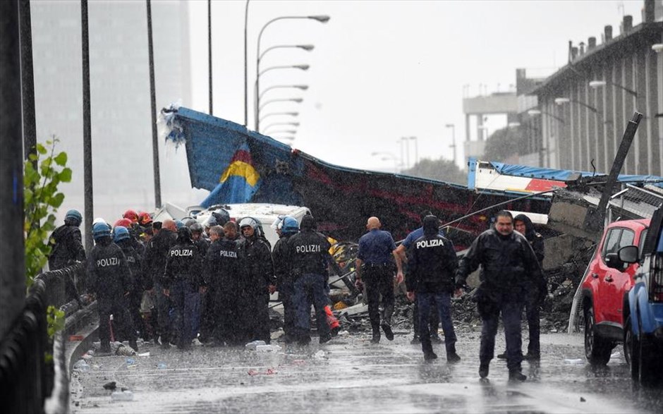 Κατάρρευση οδογέφυρας Μοράντι- Γένοβα- Ιταλία. 