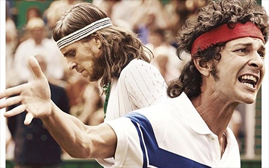  Borg McEnroe: Όλα για τη δόξα. Η βιογραφική αθλητική ταινία του Γιάνους Μετζ καταγράφει τη μεγαλύτερη μονομαχία στο τένις, το καλοκαίρι του 1980, μεταξύ του ήρεμου Μπγιορν Μποργκ και του εκρηκτικού Τζον ΜακΕνρό.