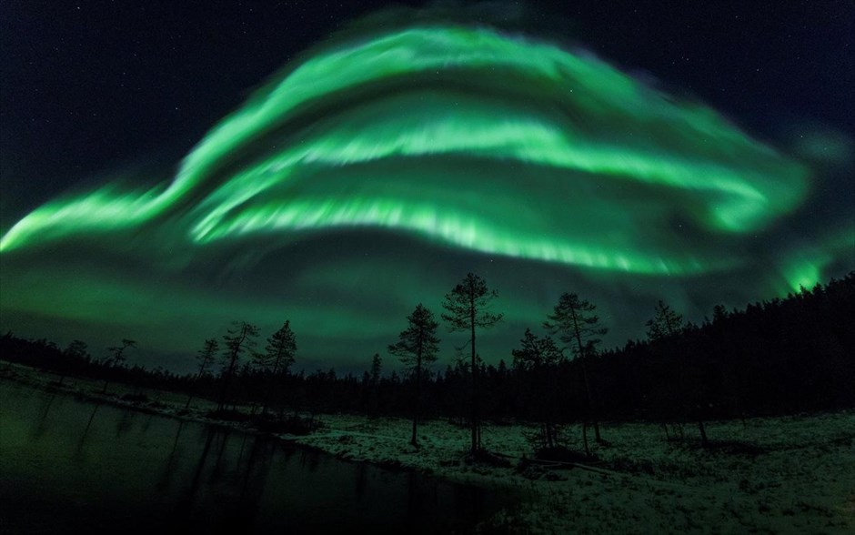 Το Aurora Borealis στη Φινλανδία. Το&nbsp;Βόρειο Σέλας, ή αλλιώς&nbsp;Aurora Borealis, και τα εξωπραγματικά του χρώματα ντύνουν το σκηνικό στη Λαπωνία της Φινλανδίας.&nbsp;