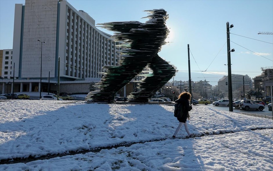 Κακοκαιρία- καιρός- χιόνι- χιονόπτωση- Αθήνα. 