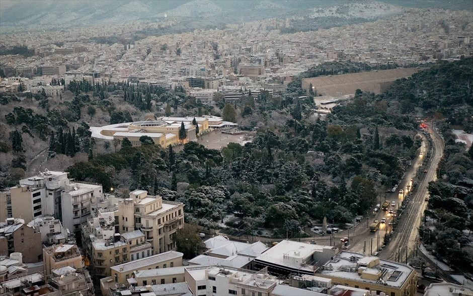 Κακοκαιρία- καιρός- χιόνι- χιονόπτωση- Αθήνα. 