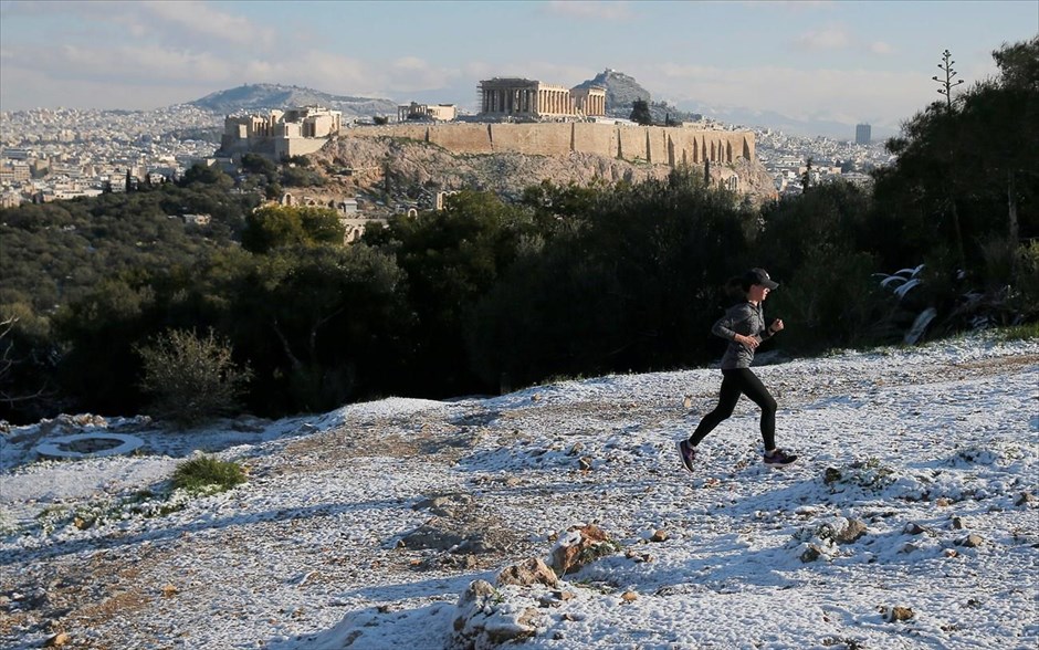 Κακοκαιρία- καιρός- χιόνι- χιονόπτωση- Αθήνα. 