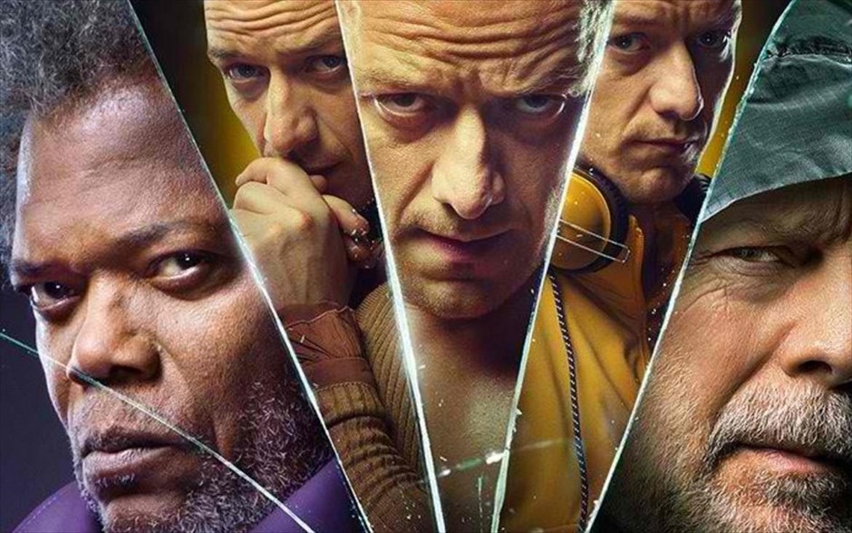Glass . Από το φινάλε του «Διχασμένου» κατευθείαν στο σύμπαν του «Άφθαρτου», αυτή είναι η ταινία που ενώνει τον Μπρους Γουίλις, τον Σάμιουελ Τζάκσον και τον Τζέιμς ΜακΑβόι στο υπερηρωικό σύμπαν του Μ. Νάιτ Σιάμαλαν.
&nbsp;