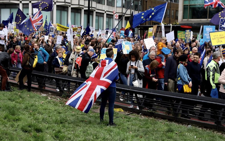 Βρετανία- Λονδίνο- Brexit- διαδήλωση. 