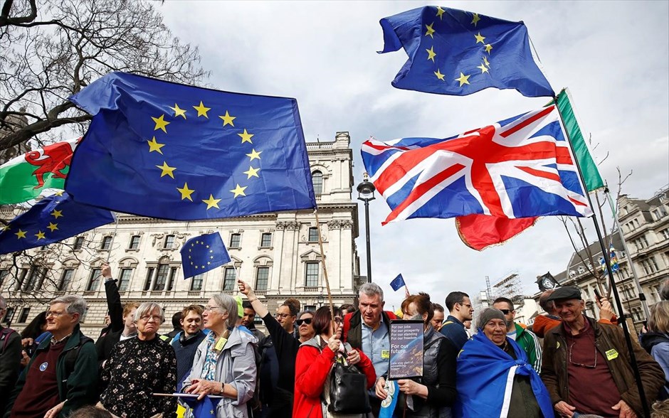 Βρετανία- Λονδίνο- Brexit- διαδήλωση. 