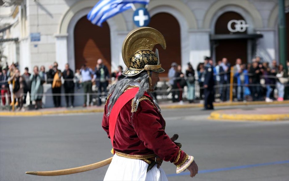 Παρέλαση για την εθνική επέτειο της 25ης Μαρτίου. Στιγμιότυπο από τις&nbsp;εκδηλώσεις τιμής και μνήμης για την εθνική επέτειο της 25ης Μαρτίου στο κέντρο της Αθήνας.&nbsp;