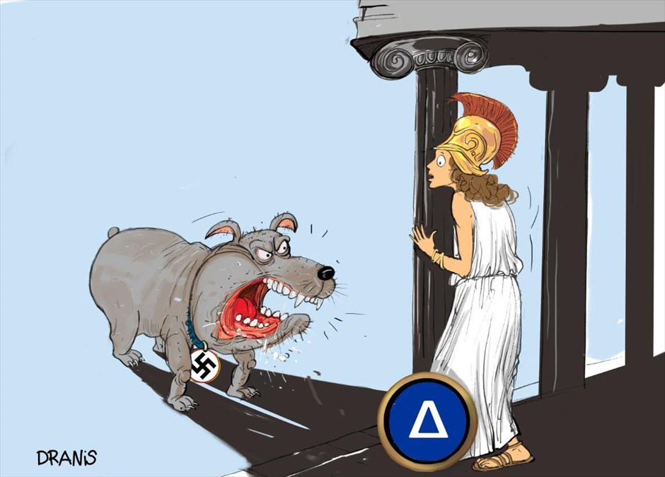 «Δημοκρατία σε κρίση»: Η Λέσχη Ελλήνων Γελοιογράφων σκιτσάρει. Dranis