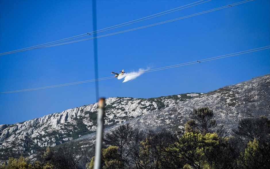 Υμηττός- Πυρκαγιά - φωτιά. 