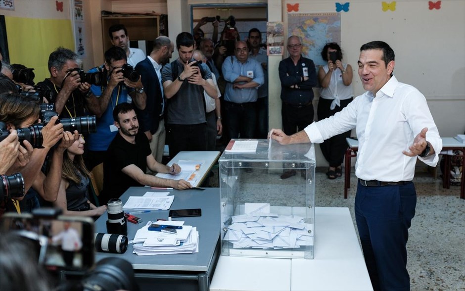 POY  2019. O πρωθυπουργός Αλέξης Τσίπρας, ψηφίζει για τις Εθνικές εκλογές