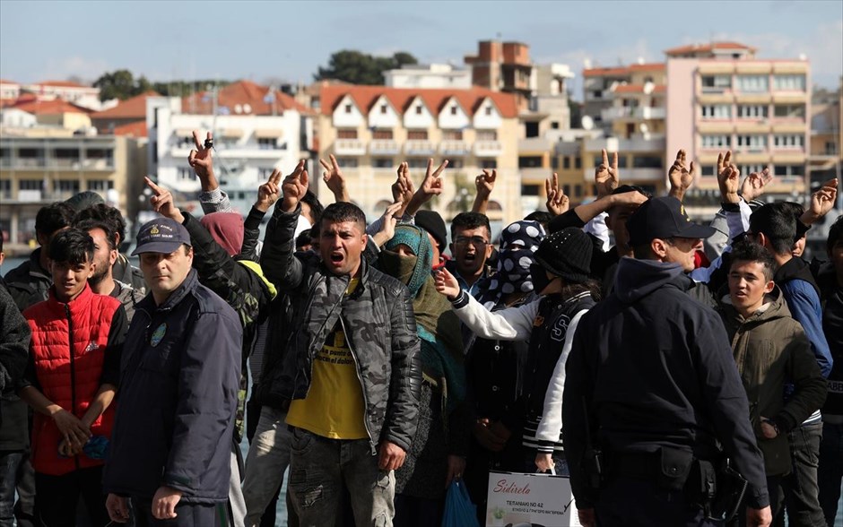 Λέσβος- Μυτιλήνη- πρόσφυγες- μετανάστες- πορεία αιτούντων άσυλο. 
