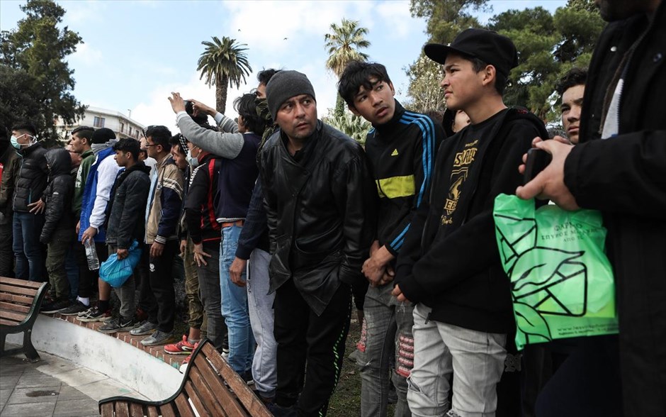 Λέσβος- Μυτιλήνη- πρόσφυγες- μετανάστες- πορεία αιτούντων άσυλο. 