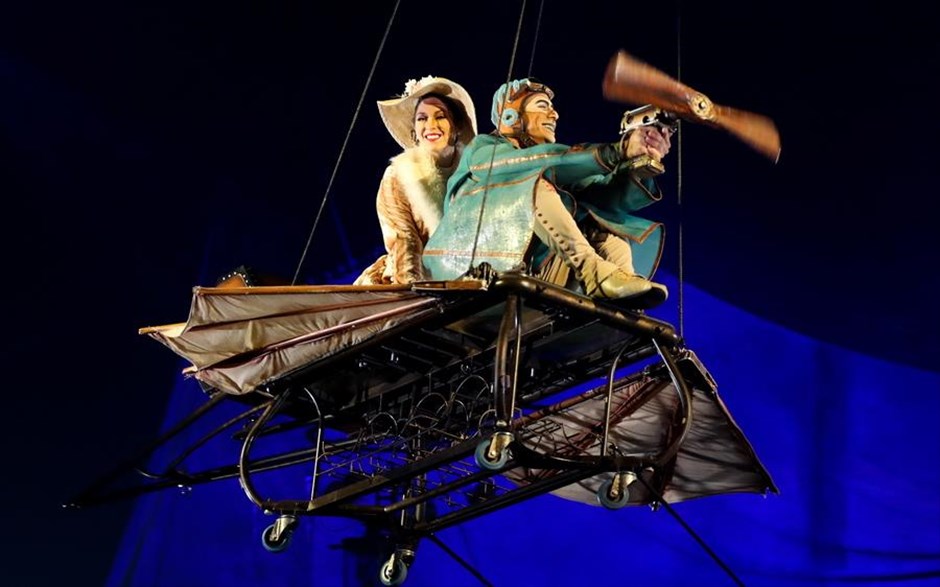 Cirque du Soleil στην Αυστραλία . Στιγμιότυπο από την παρουσίαση στους δημοσιογράφους της παράστασης του Cirque du Soleil «Kurios» στο στάδιο&nbsp;Flemington Racecourse της&nbsp;Μελβούρνης.&nbsp;
&nbsp;