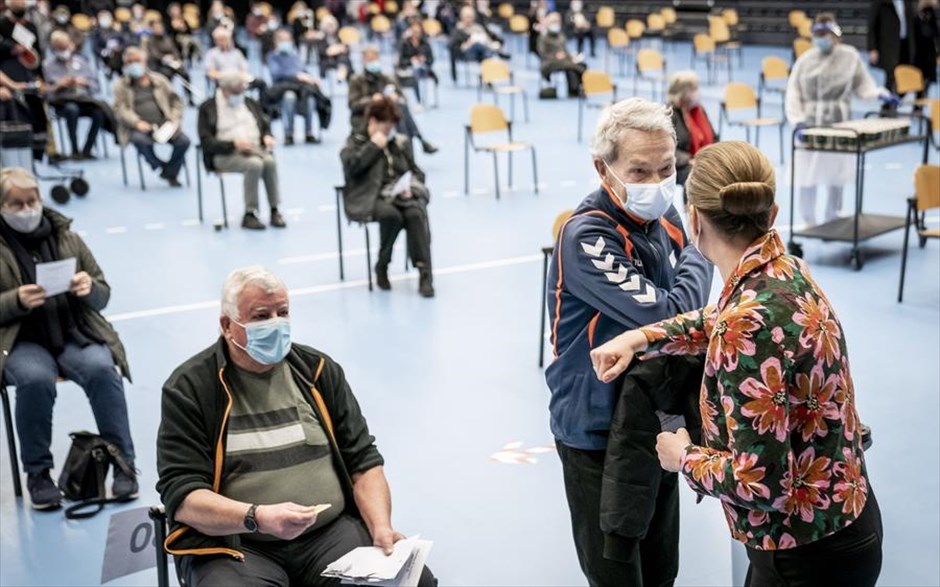 Εμβολιαστικό κέντρο στην Δανία. Εμβολιαστικό κέντρο στην Δανία
