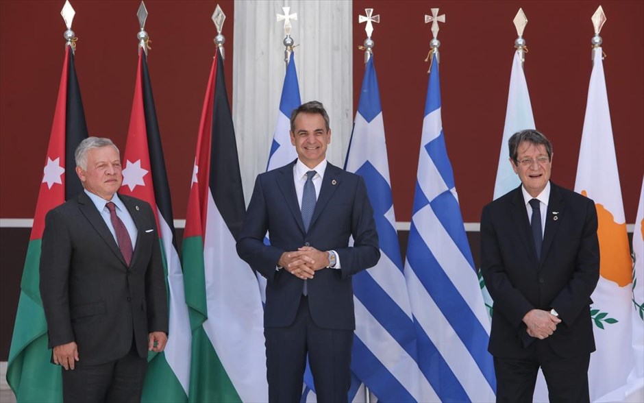  Τριμερής Σύνοδος Κορυφής στο Ζάππειο Μέγαρο. Τριμερής Σύνοδος Κορυφής Ελλάδας, Κύπρου, Ιορδανίας, στο Ζάππειο Μέγαρο