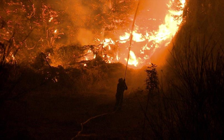POY 2021. Πυρκαγιά έξω από το χωριό Καματριάδες Εύβοιας.