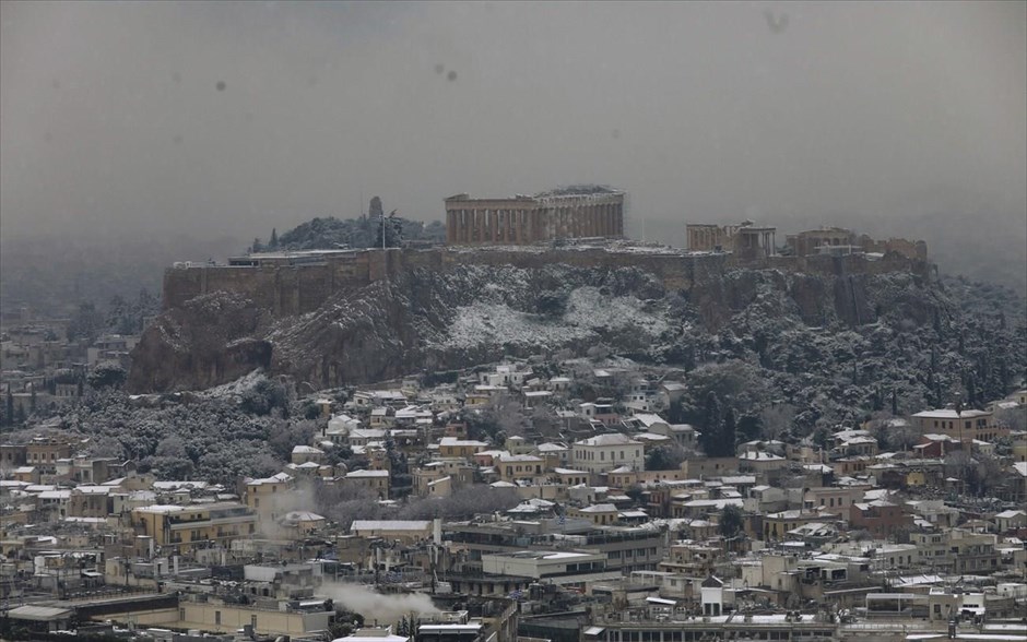 Χιονόπτωση - Αθήνα. 
