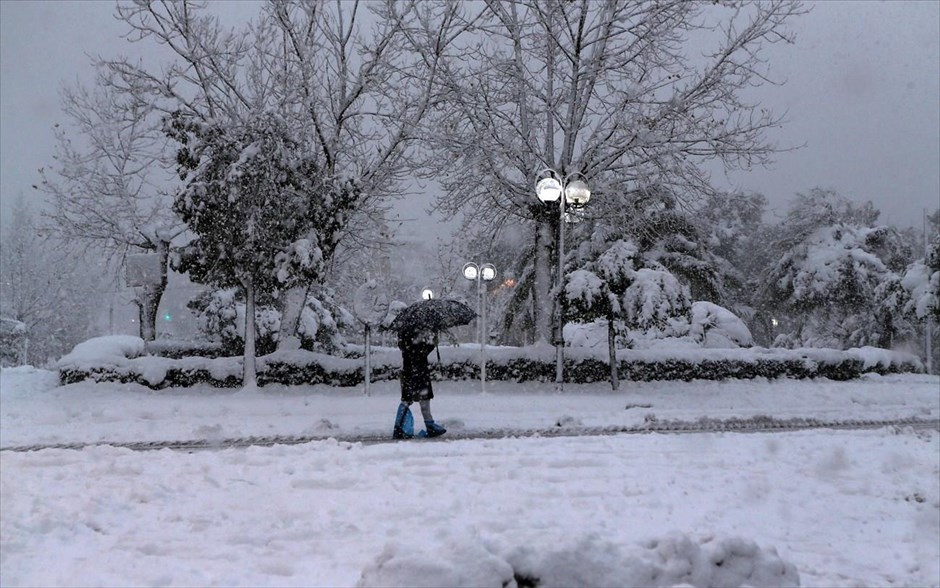 Χιονόπτωση - Αθήνα - Νότια Προάστια. 