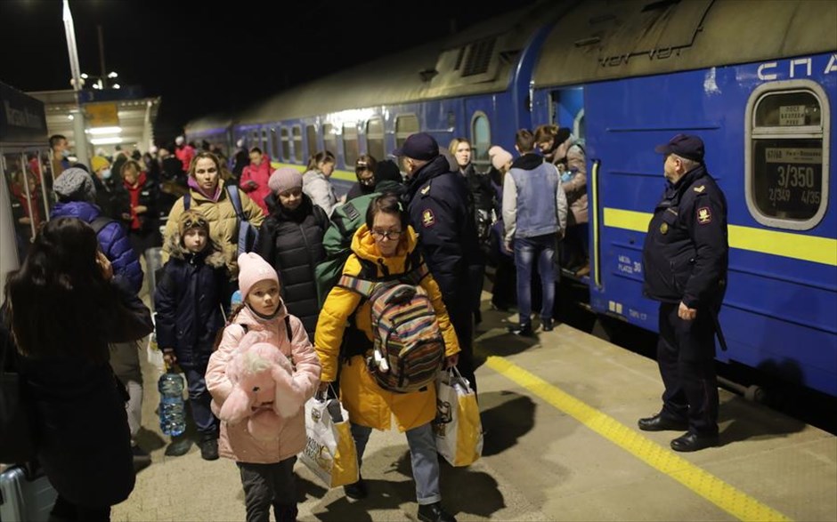 Ρωσική εισβολή στην Ουκρανία: Πρόσφυγες στην Πολωνία. 