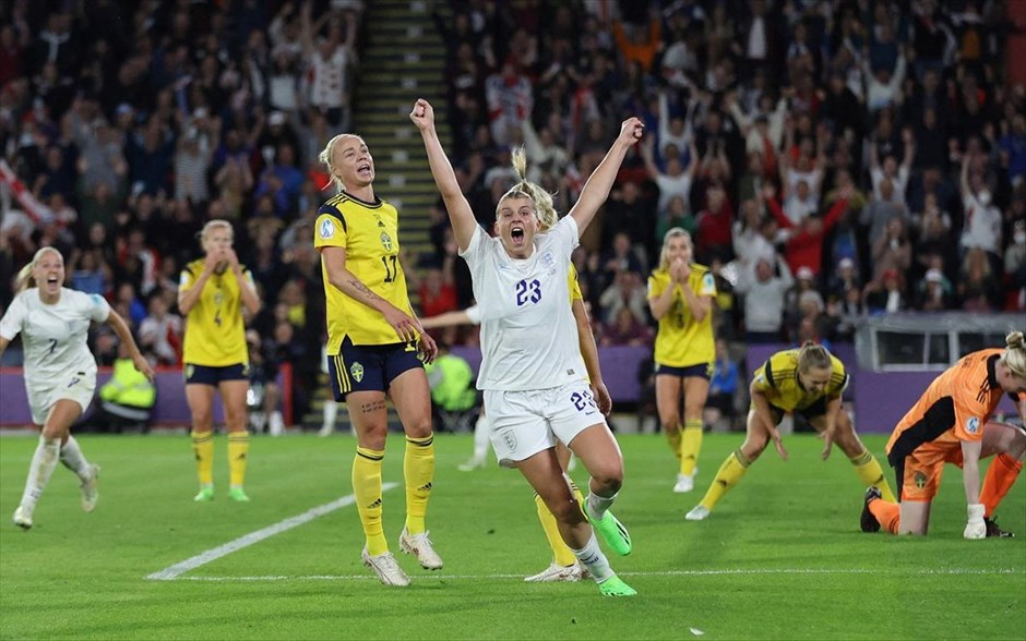 Θριαμβευτική πρόκριση. Η Αγγλία κερδίζει 4-0 τη Σουηδία και προκρίνεται στον τελικό του Euro Γυναικών. Ο αντίπαλός της θα προκύψει από τον ημιτελικό Γερμανίας-Γαλλίας.