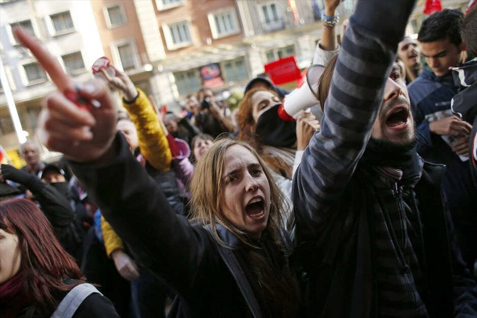 Πανευρωπαϊκές διαδηλώσεις κατά της λιτότητας #41. Διαδήλωση εργαζομένων στη Μαδρίτη, Ισπανία.