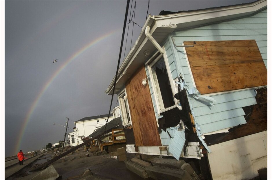 Το καταστροφικό πέρασμα του τυφώνα Σάντι στις ανατολικές ΗΠΑ #37. Τρίτη 30 Οκτωβρίου 2012, Κουίνς - Νέα Υόρκη.