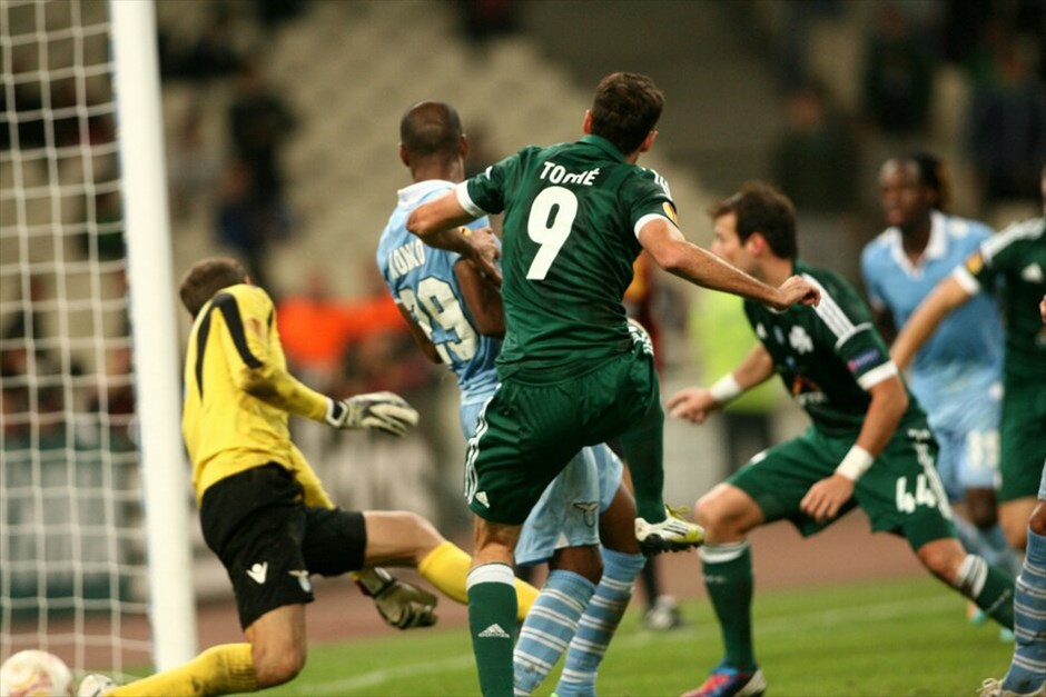 Europa League: Παναθηναϊκός - Λάτσιο 1-1 #2. Το γκολ της ισοφάρισης του Παναθηναϊκού από τον Τοτσέ.