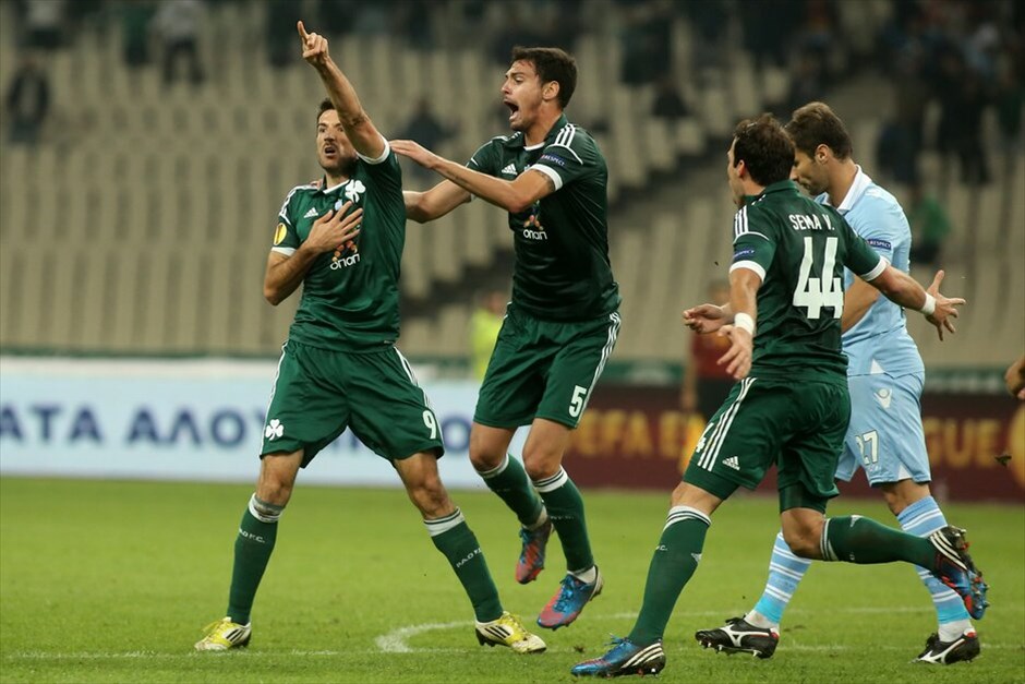 Europa League: Παναθηναϊκός - Λάτσιο 1-1 #3. Ο Τοτσέ πανηγυρίζει το γκολ που πέτυχε.